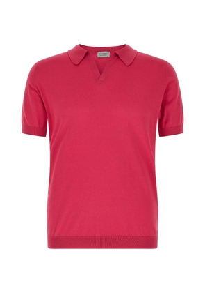 John Smedley Noah open-collar T-shirt - Pink