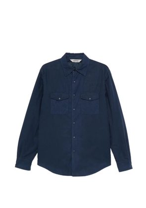ASPESI Mod. 13 buttoned chest-pocket cotton overshirt - Blue