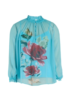 Christy Lynn Karla floral ruffled blouse - Blue