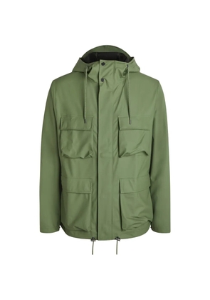 Rains cargo-pockets hooded jacket - Green