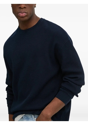 American Vintage waffle-knit crew-neck jumper - Blue