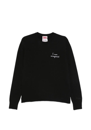 MC2 Saint Barth embroidery long-sleeved sweater - Black