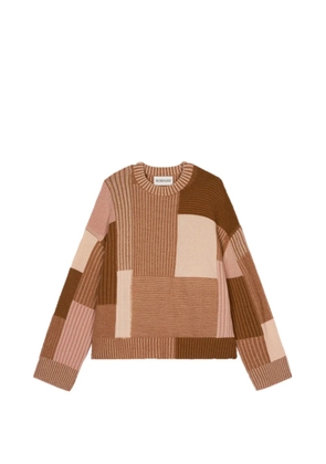 BOMPARD patchwork ribbed sweater - Neutrals