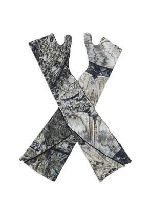 ROA patterned gloves - Grey