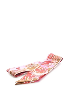 Hermès Pre-Owned 2000-2026 Bingata Silk Twilly Scarf scarves - Pink