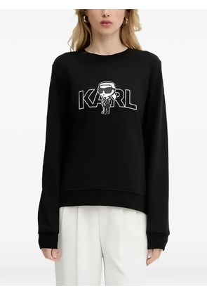 Karl Lagerfeld logo-print cotton sweatshirt - Black