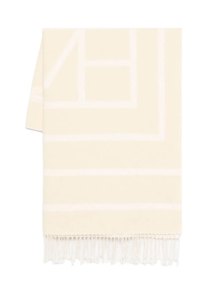 TOTEME monogram-jacquard scarf - Neutrals