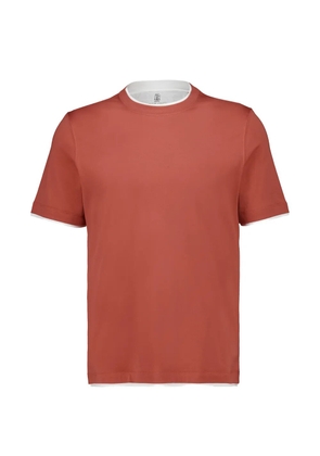 Brunello Cucinelli crew-neck short-sleeves T-shirt - Orange