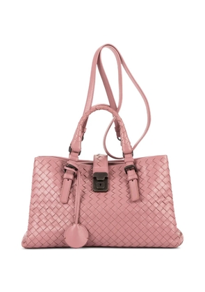 Bottega Veneta Pre-Owned Roma Intrecciato-leather tote bag - Pink