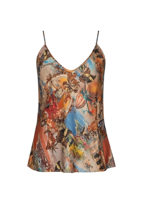 L'Agence Lexi V-neck top - Neutrals