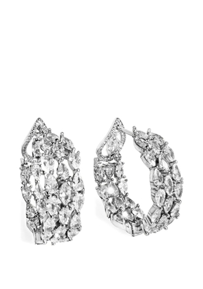 HZMER JEWELLERY Stardust Mirage hoop earrings - Silver