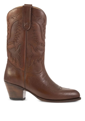Polo Ralph Lauren 70mm leather cowboy boots - Brown