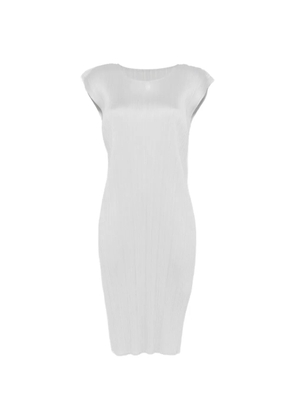 Pleats Please Issey Miyake short-sleeve midi dress - White
