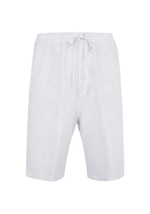 120% Lino drawstring bermuda shorts - White