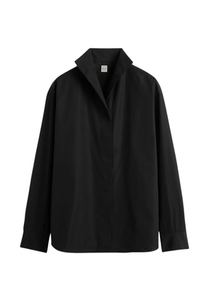 TOTEME high-collar shirt - Black