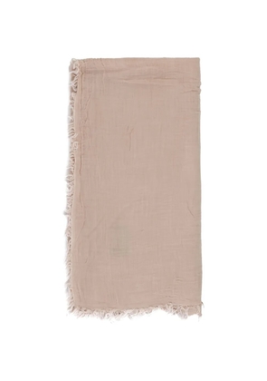 GOIA printed fringed scarf - Neutrals