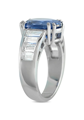 LB Exclusive diamond sapphire ring - Silver
