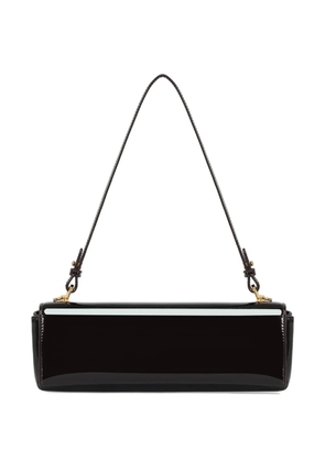 POTAMY stripe leather shoulder bag - Brown