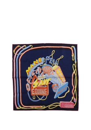Hermès Pre-Owned 2000-2026 Gavroche Chevaloscope Neon Pointille Silk Scarf 45 scarves - Blue
