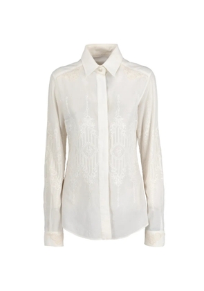 Dolce & Gabbana Pre-Owned embroidered lace shirt - Neutrals