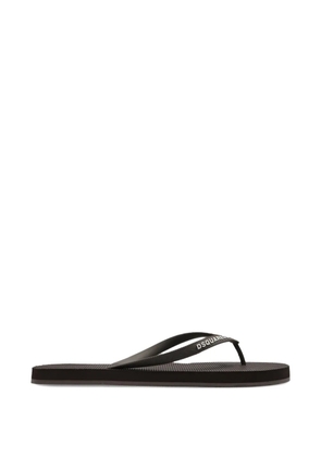 DSQUARED2 logo-print flip-flops - Brown