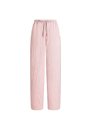 Dolce & Gabbana Crinkled Striped Fabric Vanity Trousers - Pink