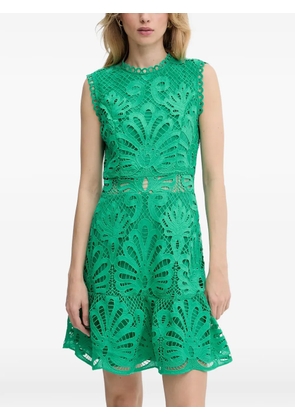 Morgan lace-detailing mini dress - Green