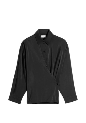 LEMAIRE twisted collar shirt - Black
