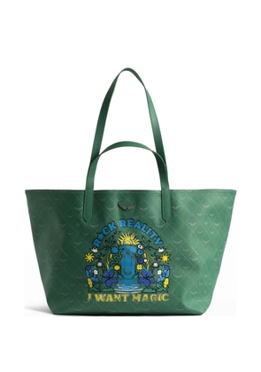Zadig&Voltaire large monogram tote bag - Green