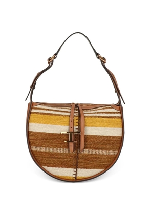 Tod's striped logo shoulder bag - Neutrals
