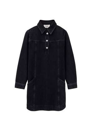 Ba&Sh Tona button-collar denim dress - Blue