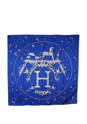 Hermès Pre-Owned 20th Century Vif Argent Silk Scarf 90 scarves - Blue