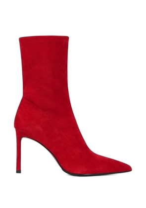 POTAMY pointed suede boots - Red