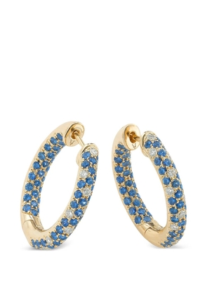 ROBINSON PELHAM Disco Sister blue sapphire and diamond hoop earrings - Gold