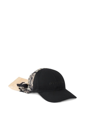 PINKO animal-print scarf baseball cap - Black