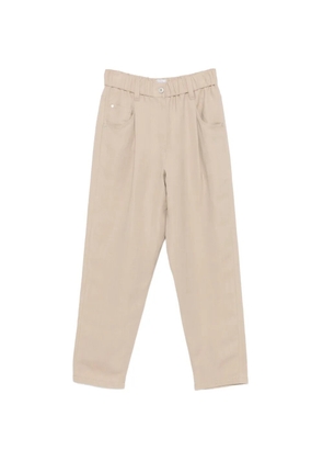 Brunello Cucinelli elastic-waist trousers - Neutrals
