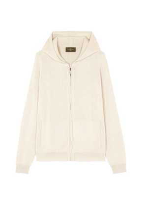 BOMPARD zip-up knitted hoodie - Neutrals