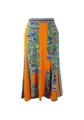 Tory Burch geometric-print midi skirt - Orange