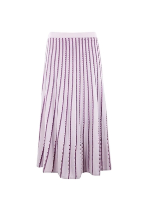 Christy Lynn pinstripe-pattern skirt - Purple