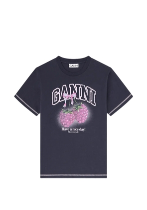GANNI graphic T-shirt - Blue