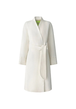 Shanghai Tang embroidered belted coat - Neutrals