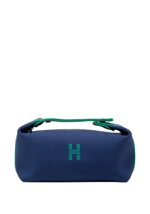 Hermès Pre-Owned 2020-2025 Small Toile Bride A Brac Case vanity bag - Blue