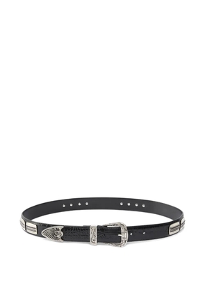 PINKO crocodile-effect leather belt - Black
