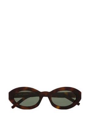 Saint Laurent SL M136 oval-frame sunglasses - Brown