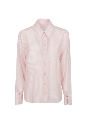 Patrizia Pepe striped-pattern shirt - Pink