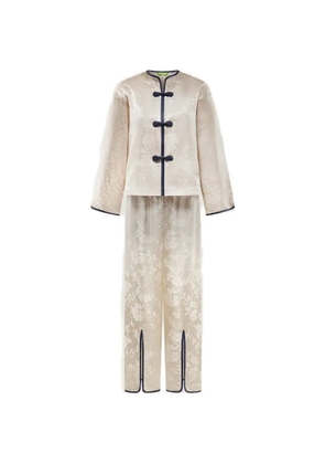 Shanghai Tang floral knot pyjama set - Neutrals