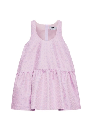 MSGM scoop-neck mini dress - Purple