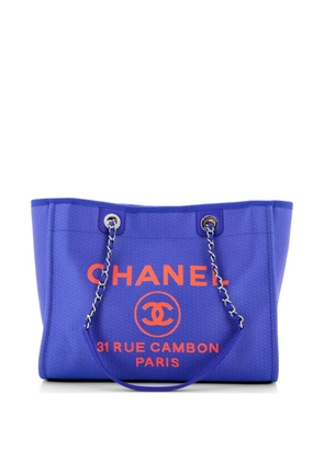 CHANEL Pre-Owned Deauville Mixed Fibers Small tote bag - Blue