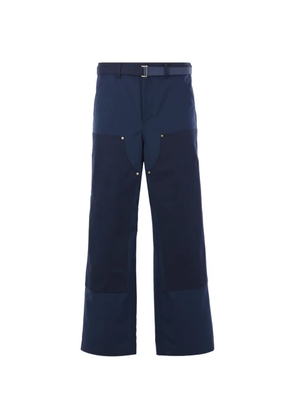 sacai x Carhartt Wip belt loop patch trousers - Blue
