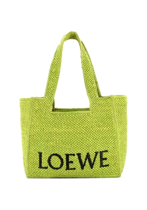 Loewe Pre-Owned Paula's Ibiza Logo Convertible Raffia Medium tote bag - Green